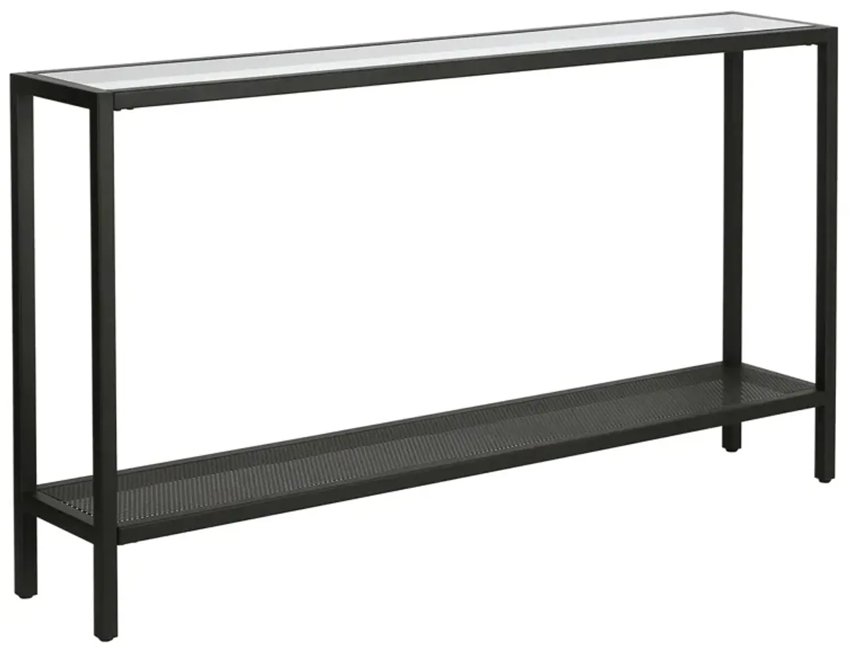 Rigan 55" Rectangular Console Table in Blackened Bronze by Hudson & Canal