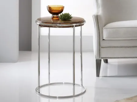 Melange Telsa Accent Table in Silvers by Hooker Furniture