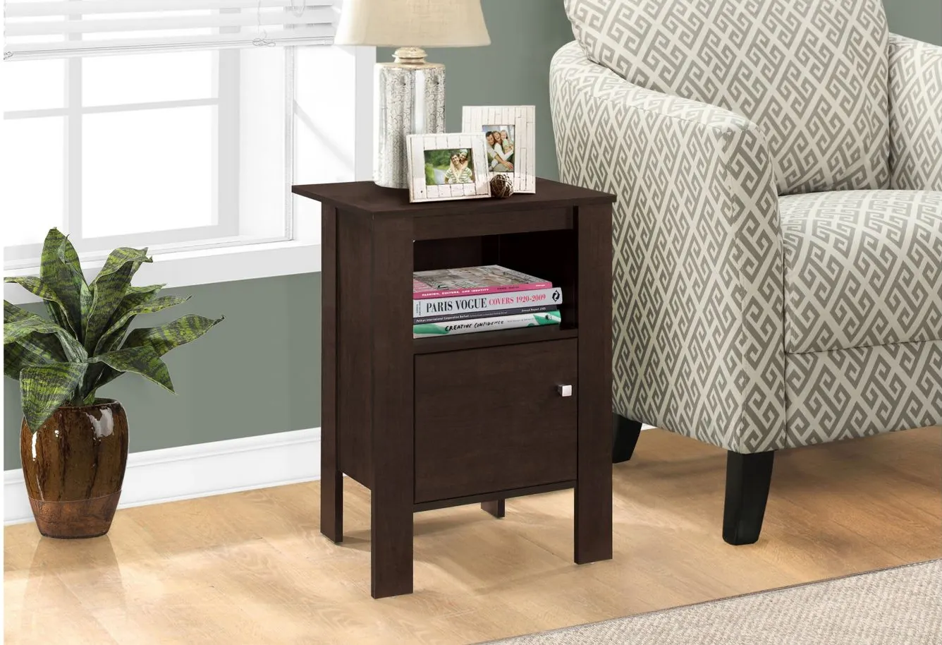 Monarch Specialties Side Table in Espresso by Monarch Specialties