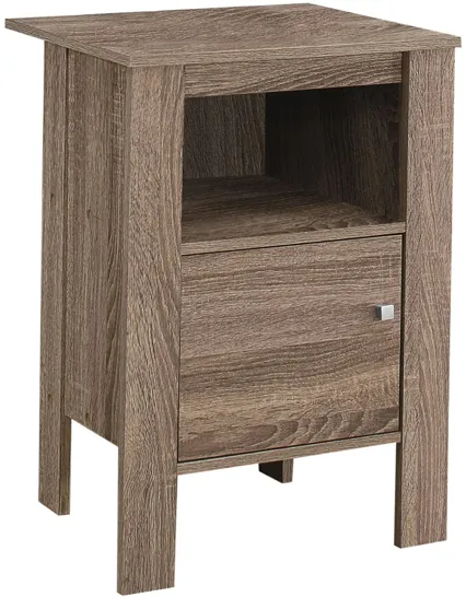 Monarch Specialties Side Table in Dark Taupe by Monarch Specialties