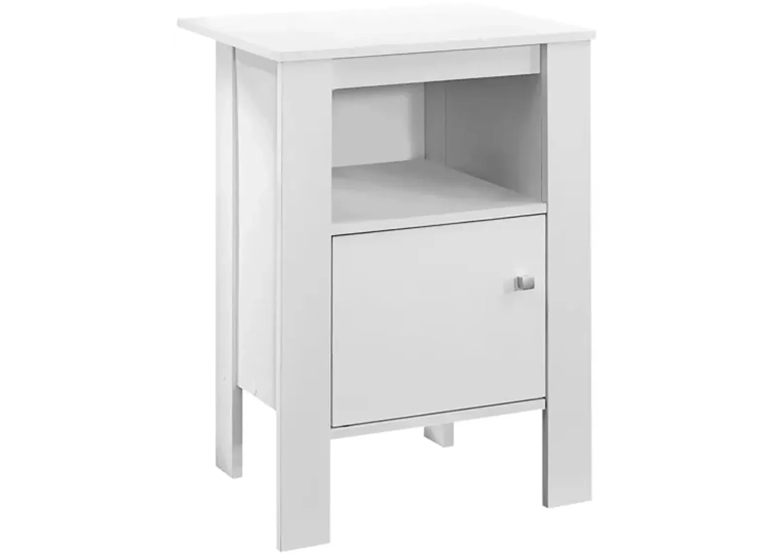 Monarch Specialties Side Table in White by Monarch Specialties