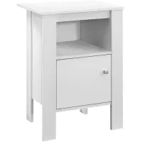 Monarch Specialties Side Table in White by Monarch Specialties