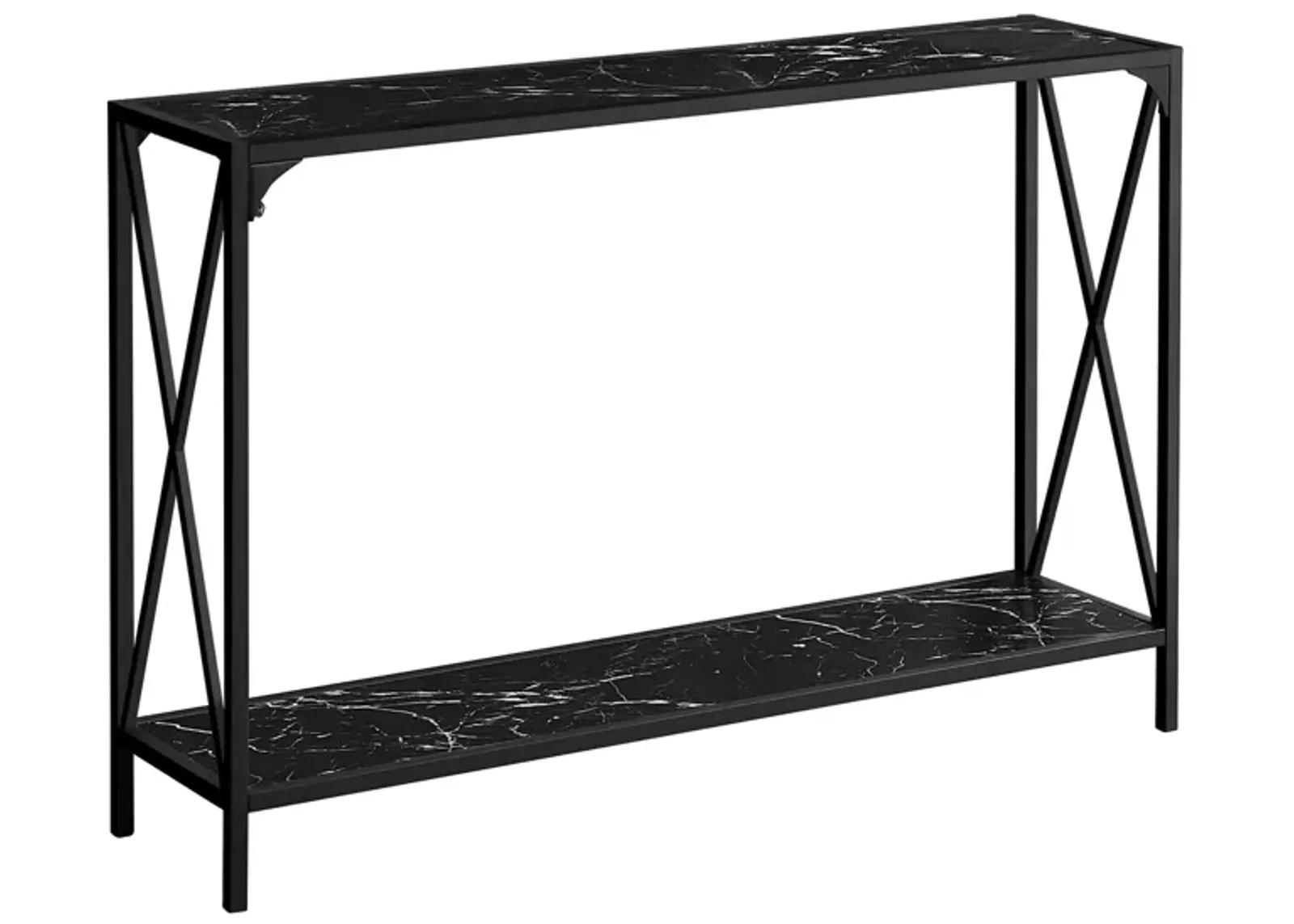 Monarch Specialties 2 Tier Console Table in Black by Monarch Specialties