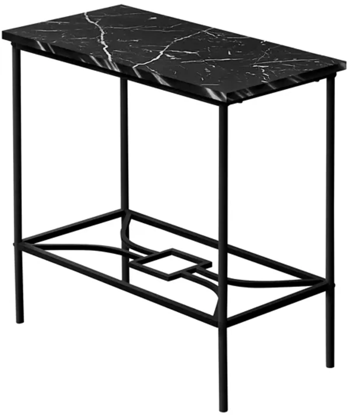 Monarch Specialties 2 Tier Side Table in Black by Monarch Specialties