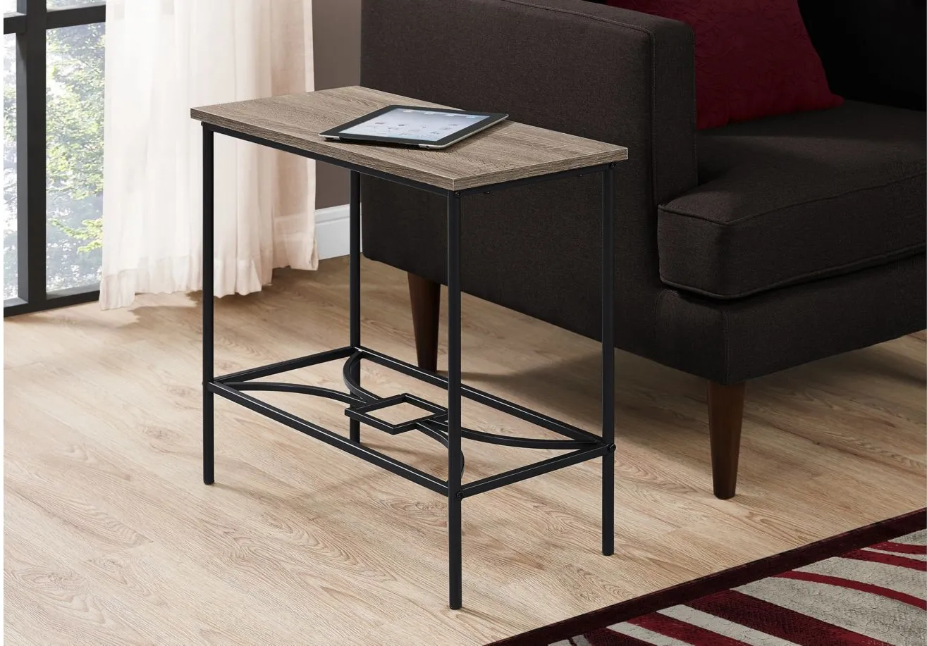 Monarch Specialties 2 Tier Side Table in Dark Taupe by Monarch Specialties