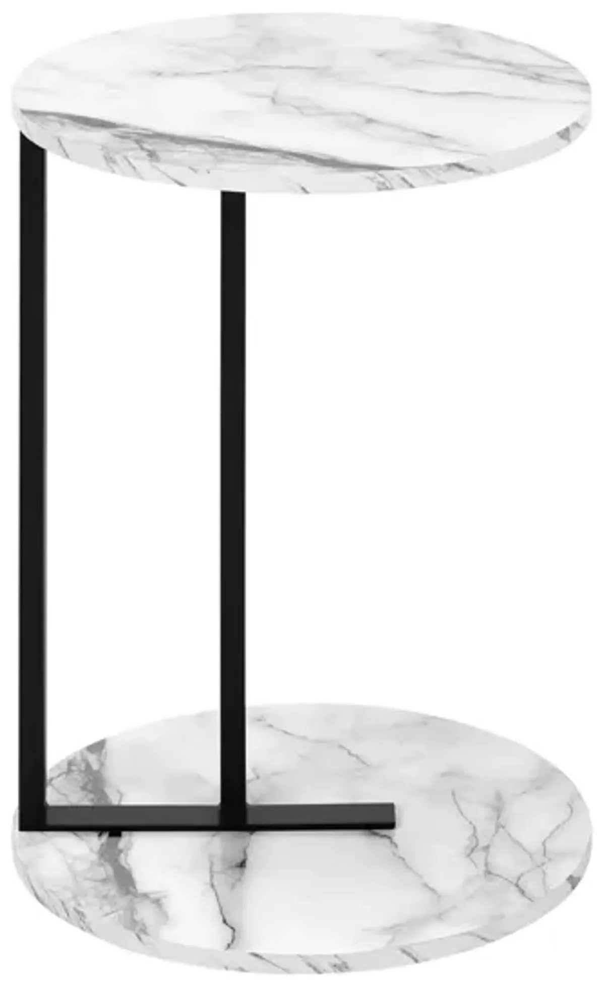 Monarch Specialties Marble Accent Table in White by Monarch Specialties