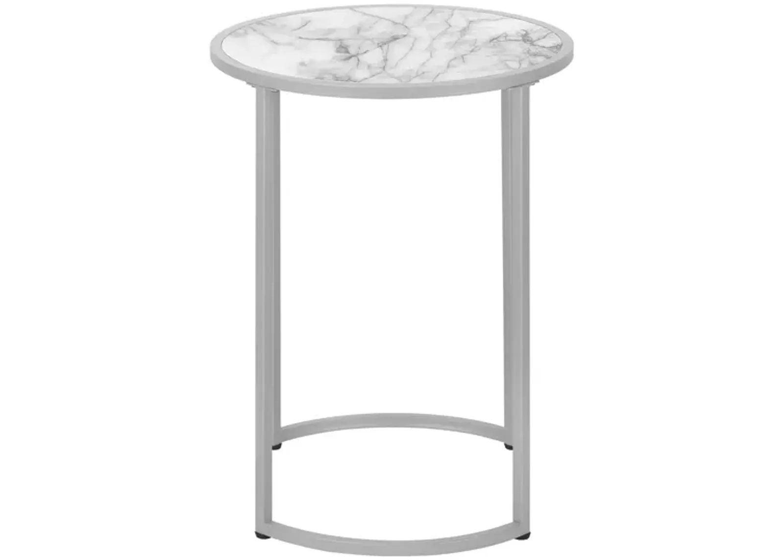 Monarch Specialties Marble Accent Table in White by Monarch Specialties