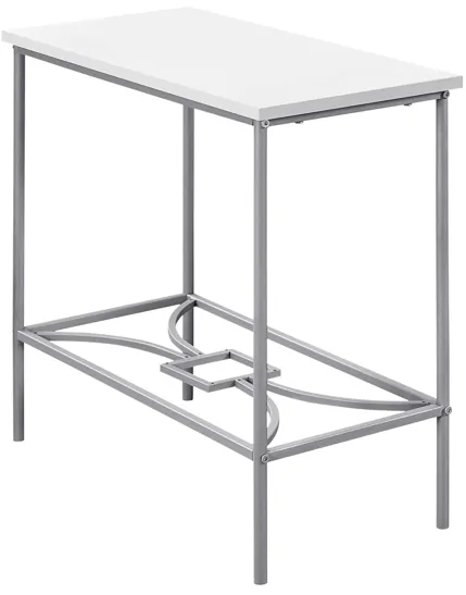 Monarch Specialties 2 Tier Side Table in White by Monarch Specialties