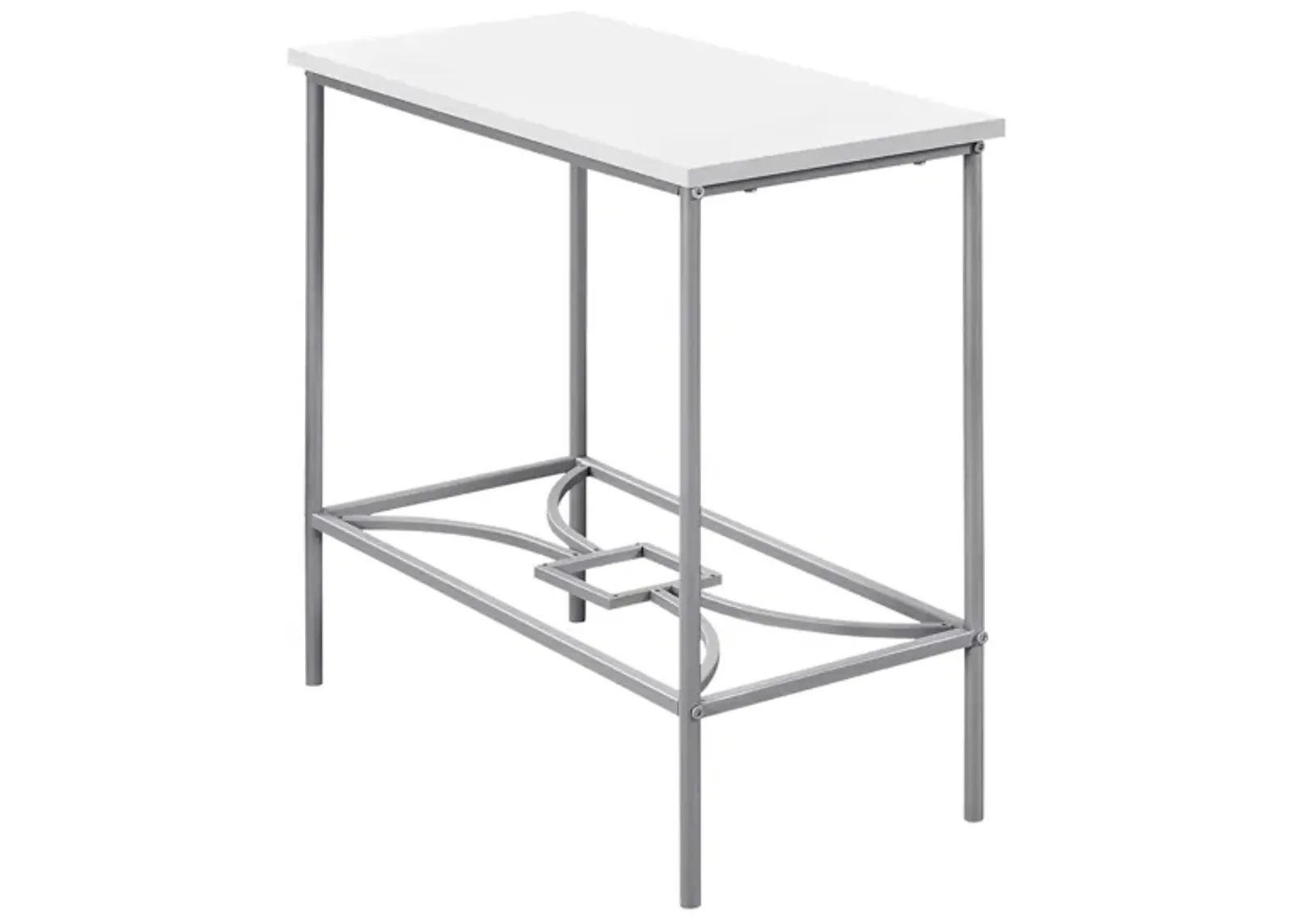 Monarch Specialties 2 Tier Side Table in White by Monarch Specialties