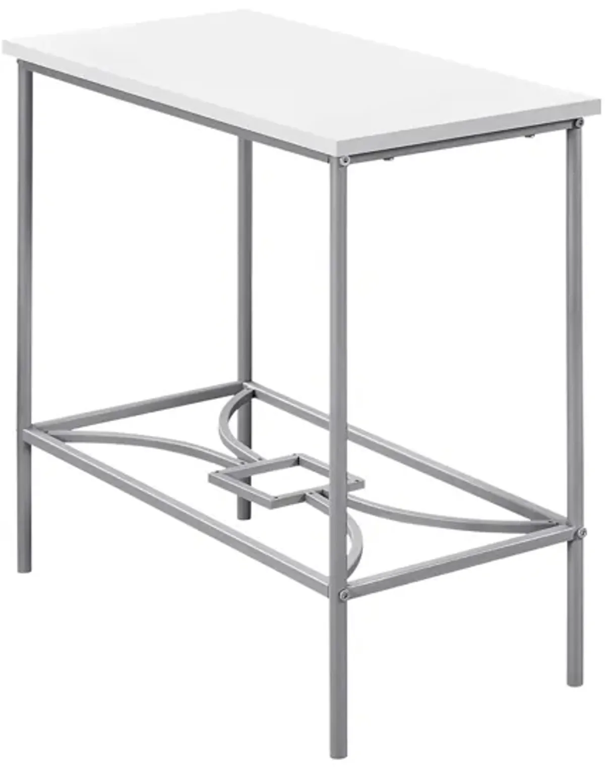 Monarch Specialties 2 Tier Side Table in White by Monarch Specialties