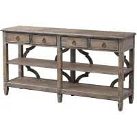 Bostwick Four Drawer Console in Bostwick Brown by Coast To Coast Imports