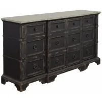 Midnight Four Door Credenza in Midnight Storm by Coast To Coast Imports