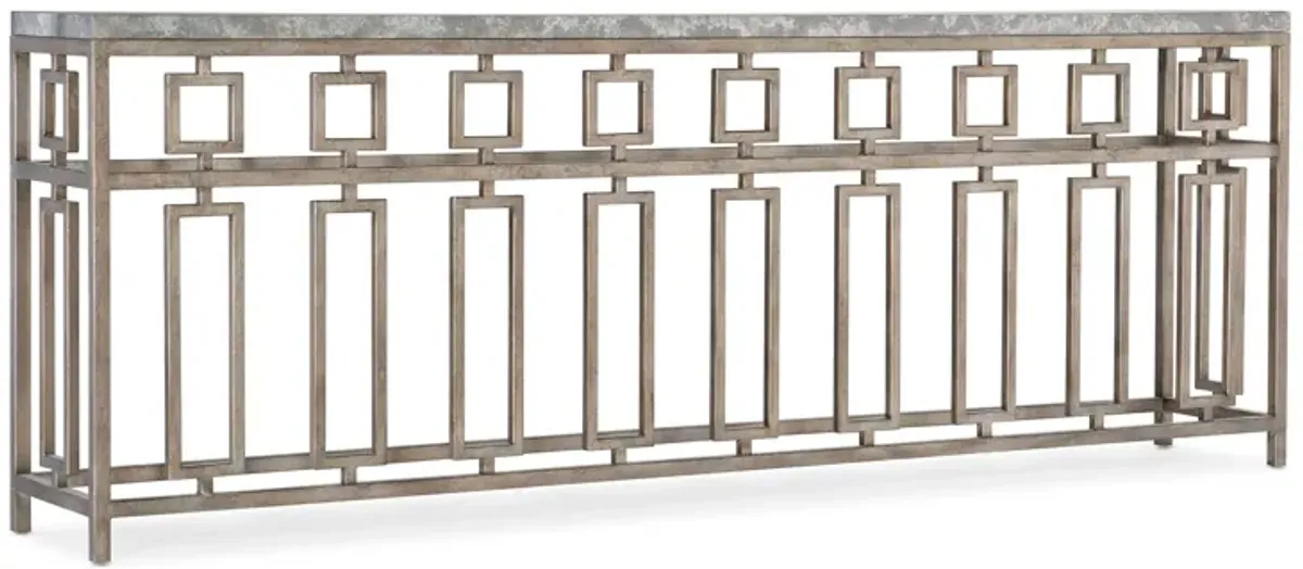 Alfresco Lapilli Console Table in Light silver metal by Hooker Furniture