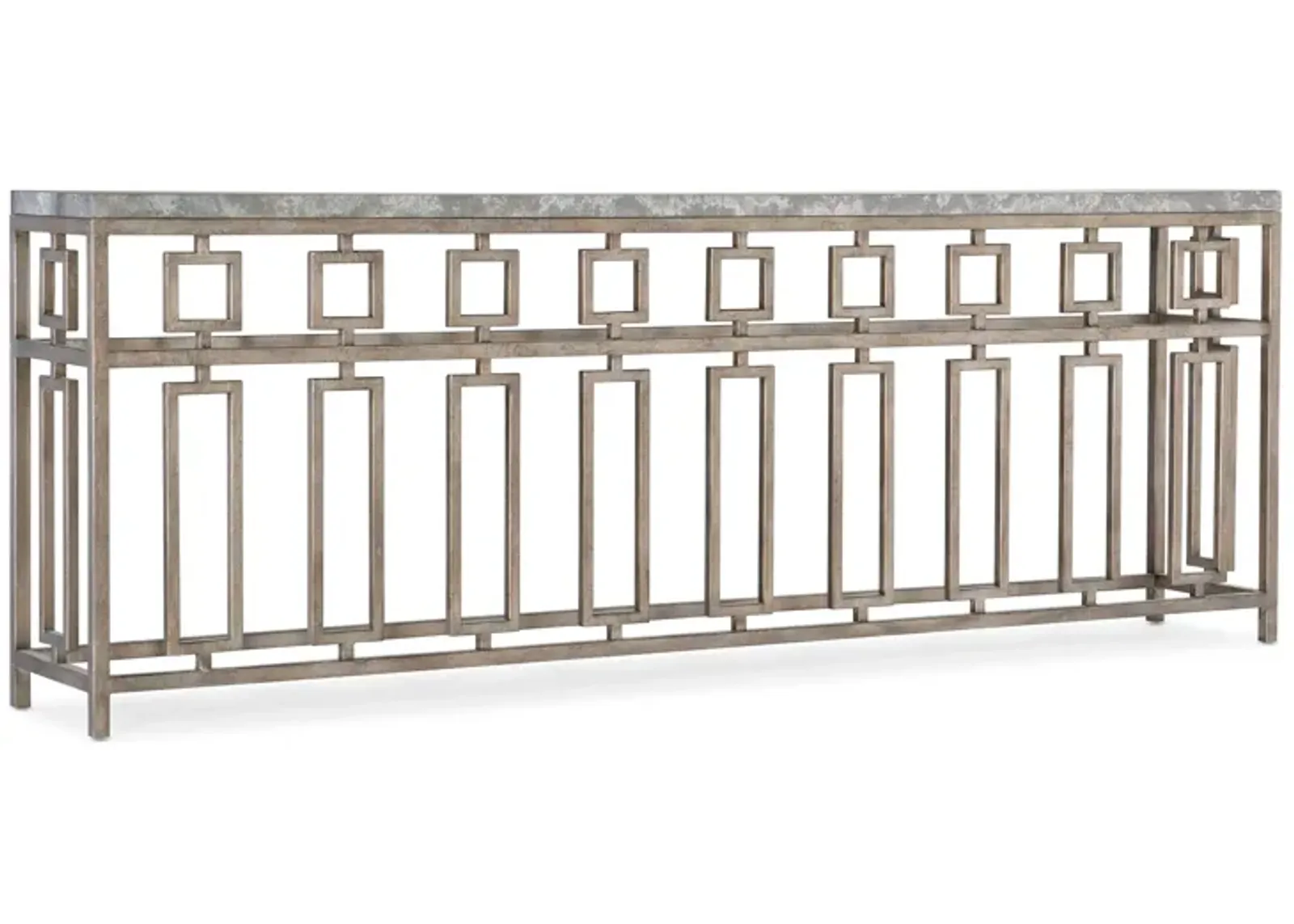 Alfresco Lapilli Console Table in Light silver metal by Hooker Furniture