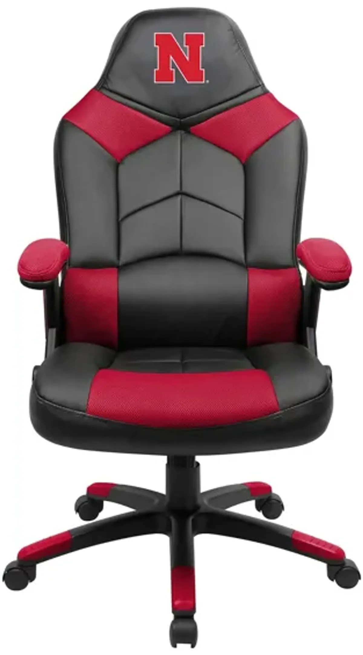 NCAA Faux Leather Oversized Gaming Chair in University Of Nebraska by Imperial International