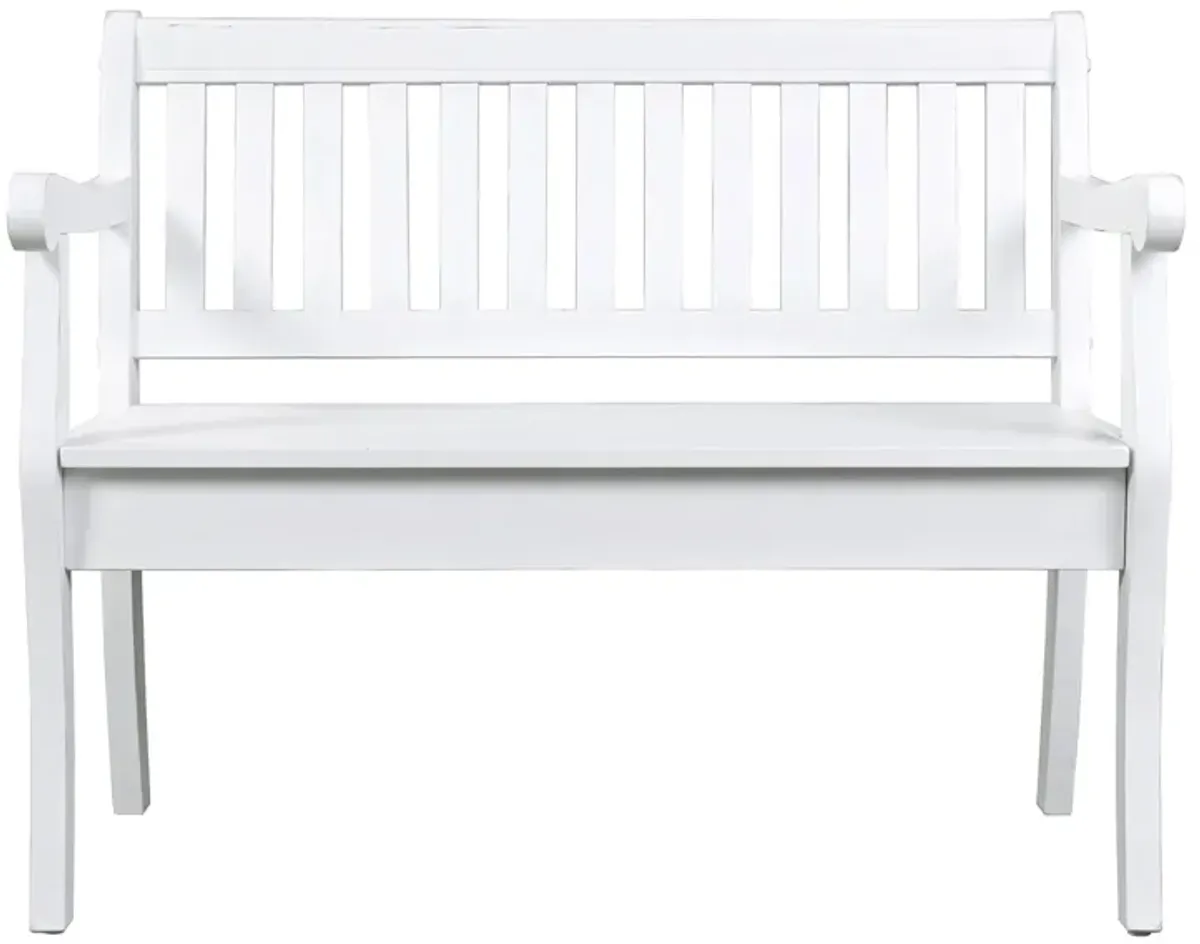 Artisan's Craft Storage Bench in Weathered White by Jofran