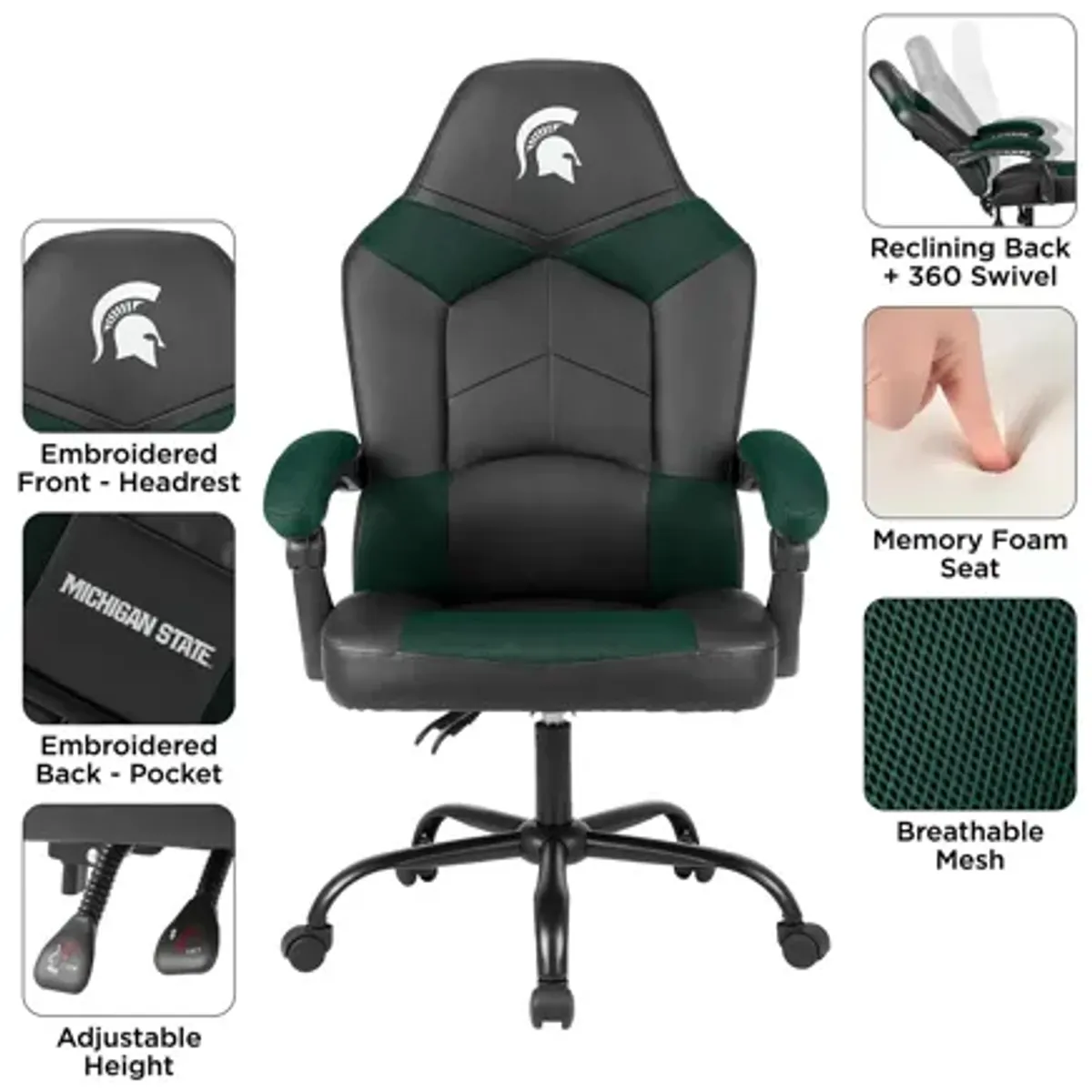 NCAA Faux Leather Oversized Gaming Chair