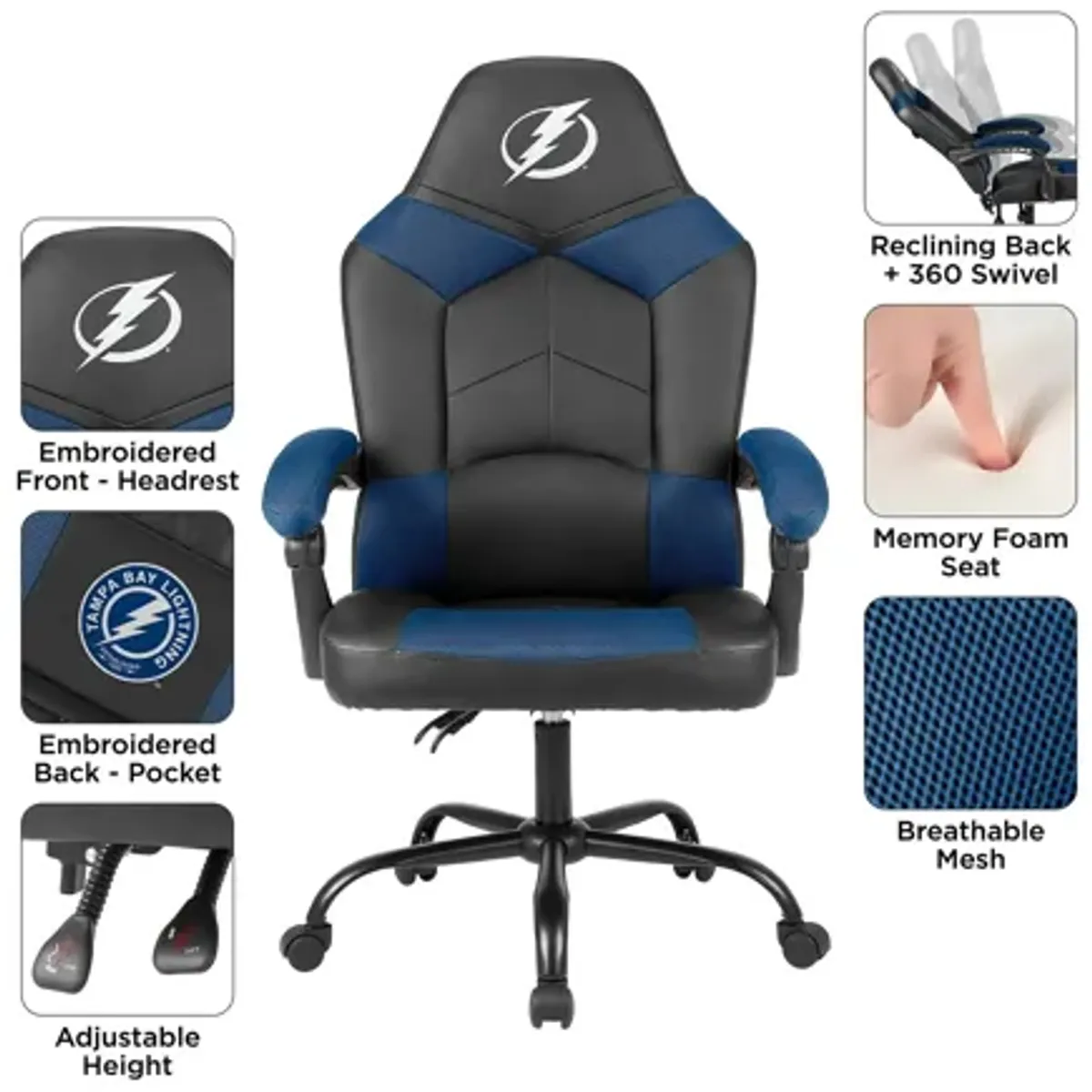 NHL Faux Leather Oversized Gaming Chair