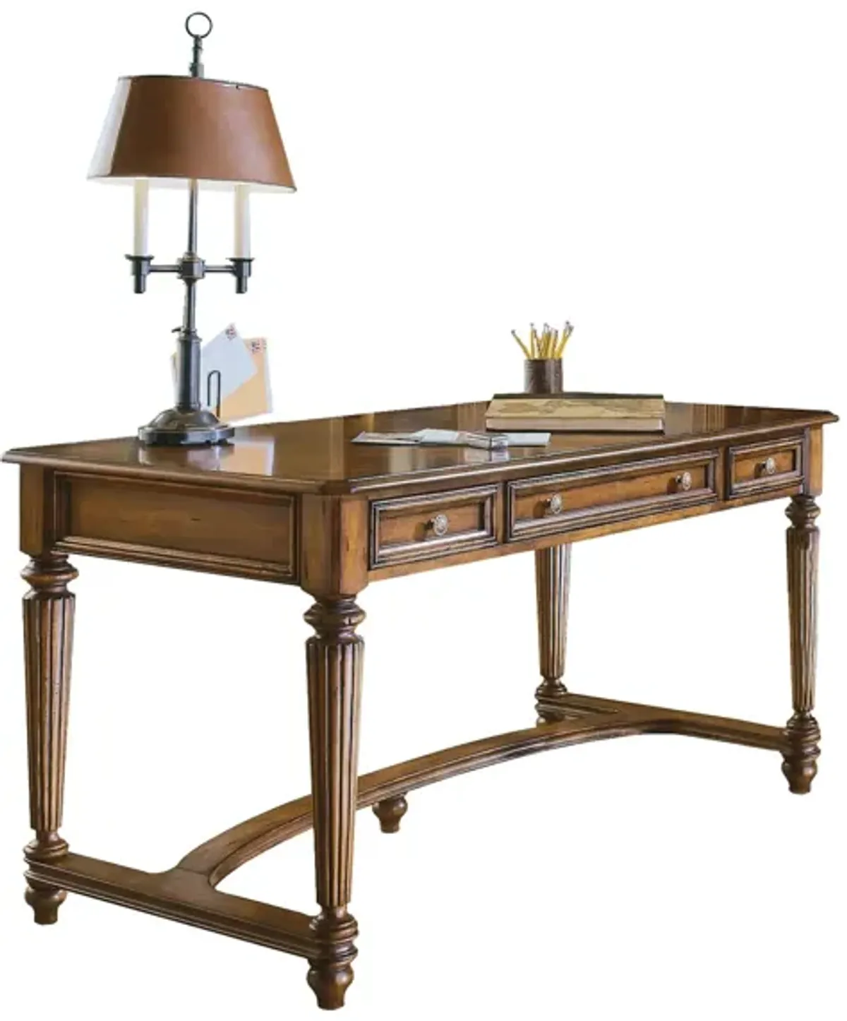 Brookhaven Writing Desk in Distressed Medium Clear Cherry by Hooker Furniture