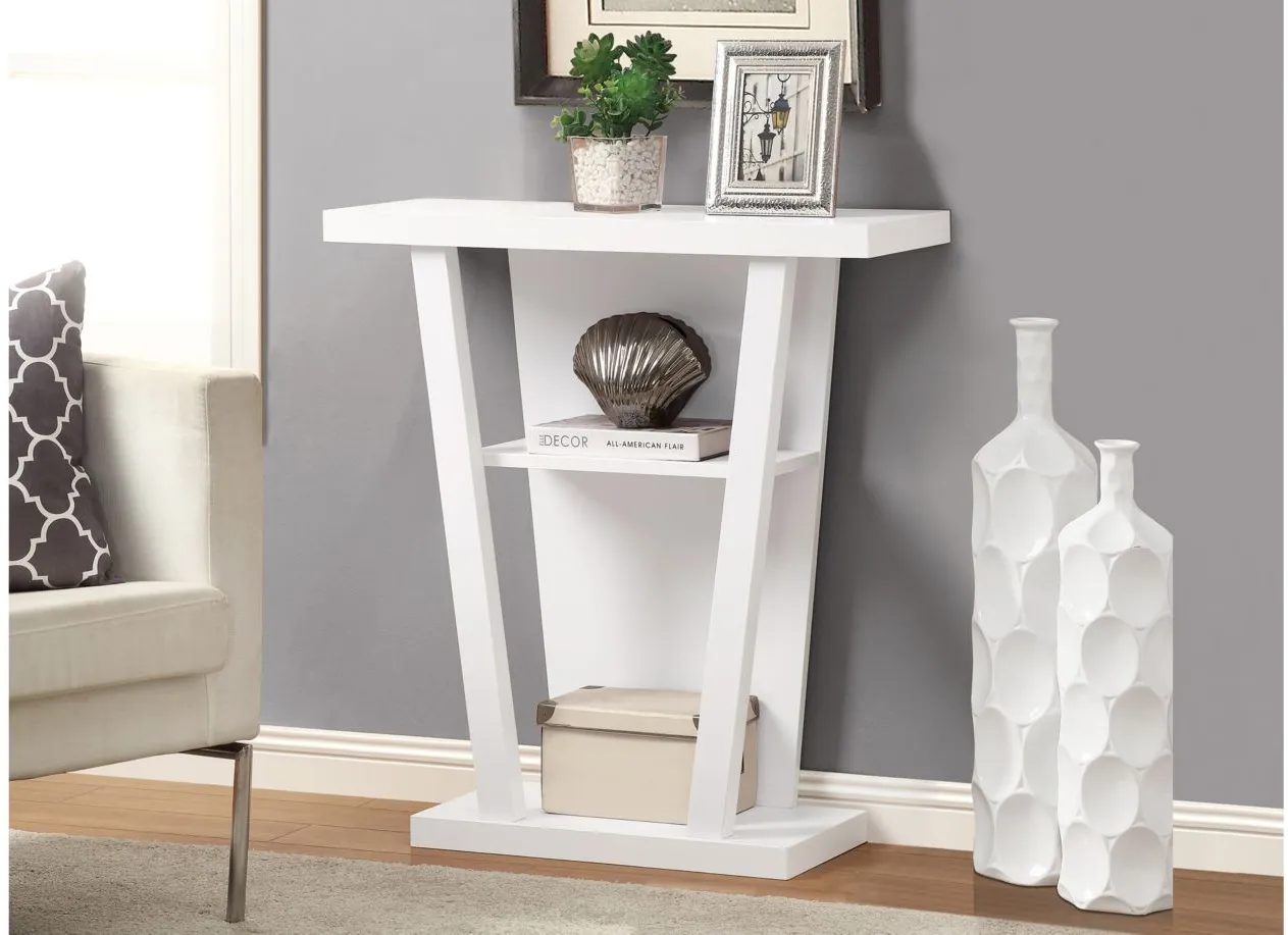 Bellerose Accent Table in White by Monarch Specialties