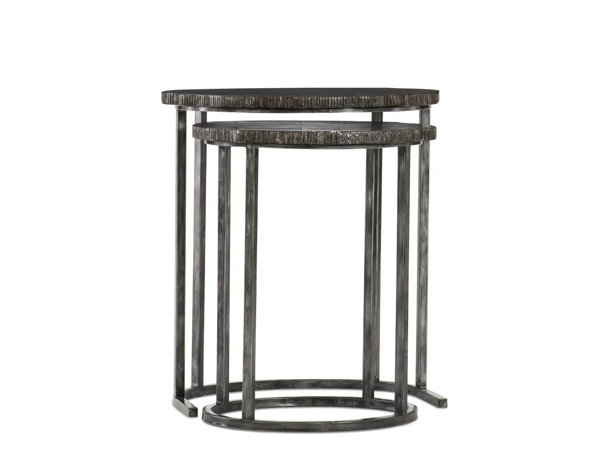 Mystic Forest Oval Nesting Tables in Black by Hooker Furniture