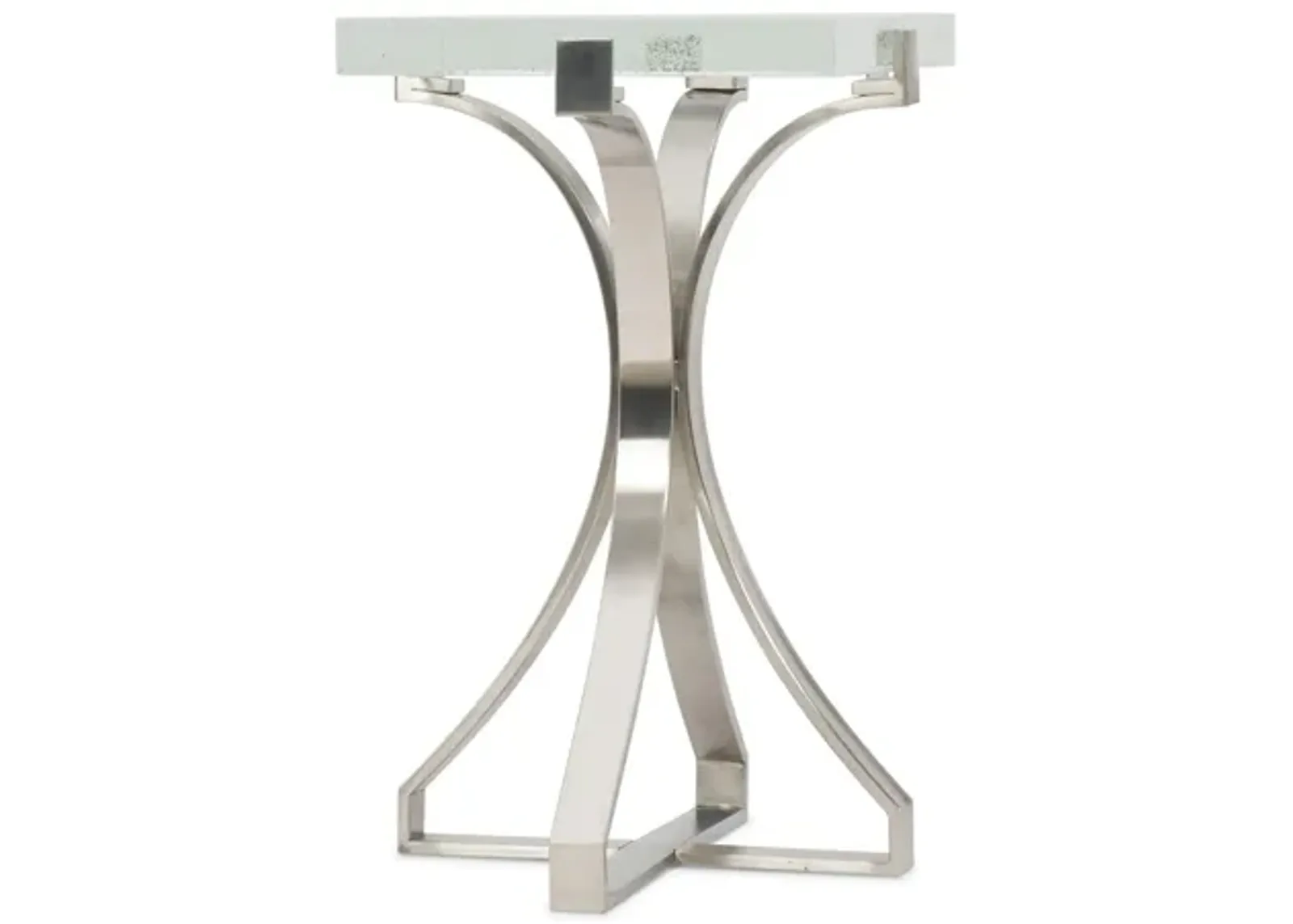 Aluran Rectangular Bubble Glass Accent Table in Chrome by Hooker Furniture