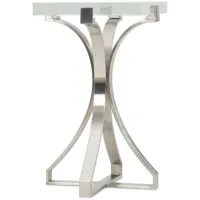 Aluran Rectangular Bubble Glass Accent Table in Chrome by Hooker Furniture