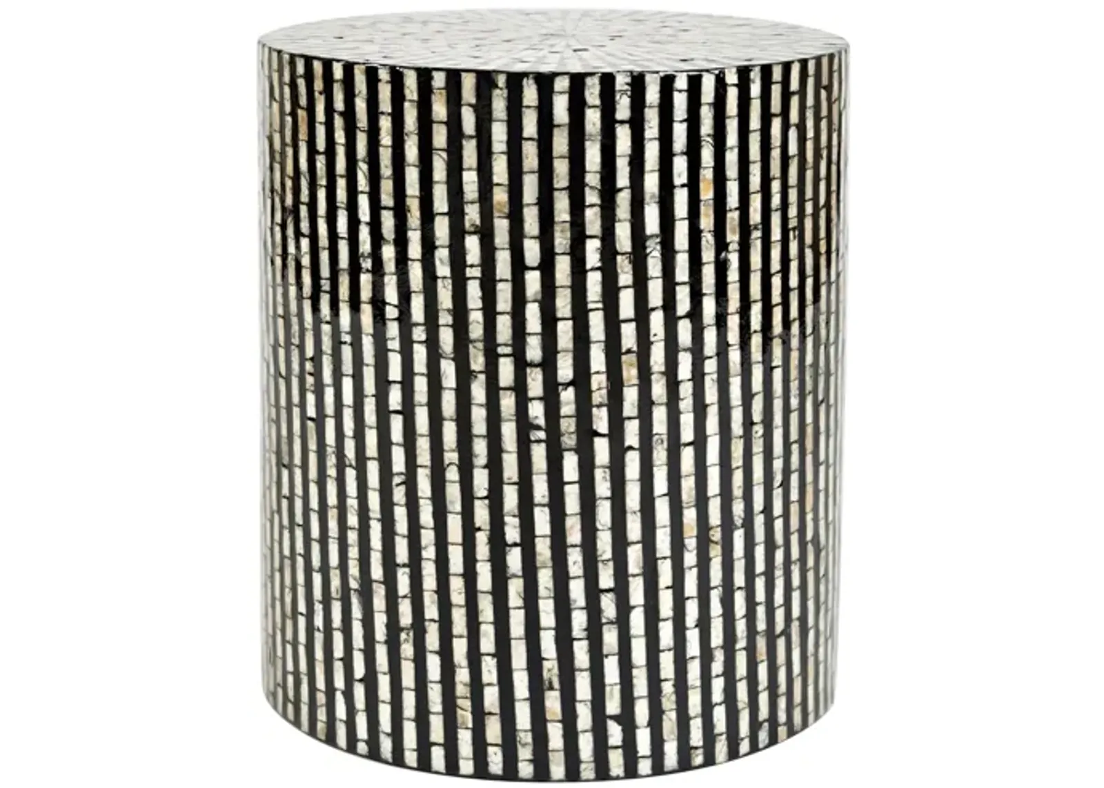 Global Furniture Archive Capiz Accent Table in Black by Jofran