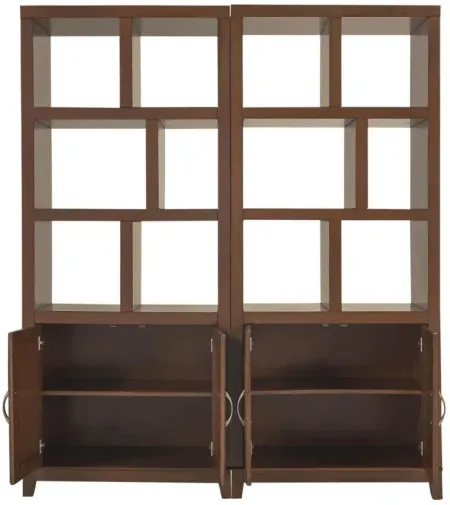 Granthom 2-pc. Wall Unit in Brown Cherry by Bellanest