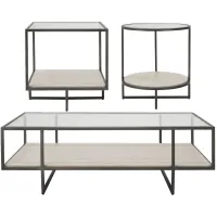 Allie 3-pc. Occasional Tables in Antiqued Gold by Bernhardt