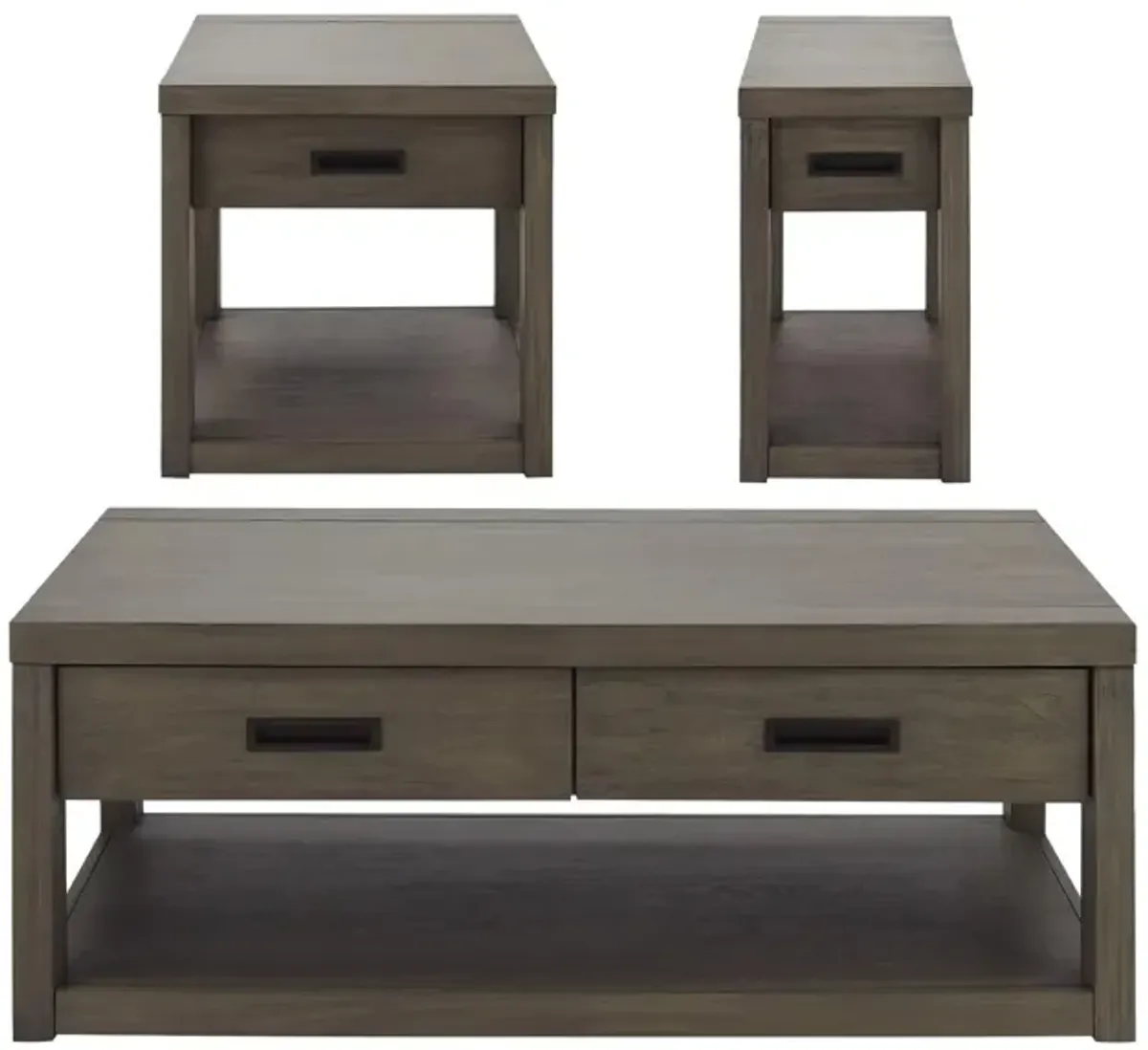 Riata 3PK Occasional Table Set in Gray Wash by Riverside Furniture