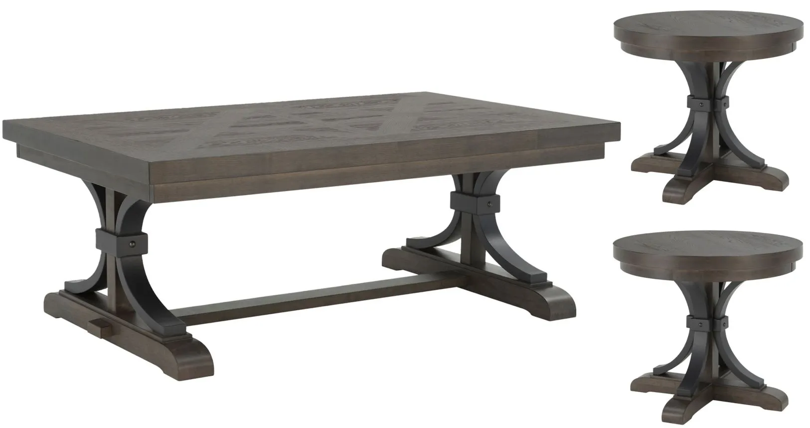 Holloway 3PC Occasional Tables in Espresso by Davis Intl.