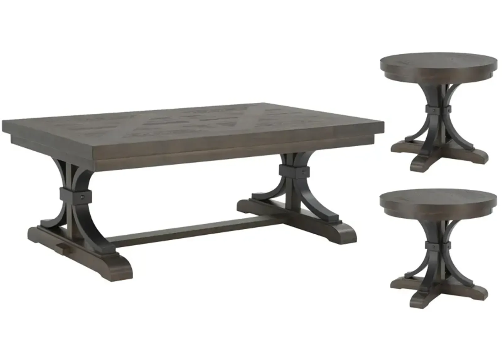 Holloway 3PC Occasional Tables in Espresso by Davis Intl.