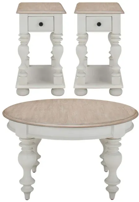 Harcourt 3-pc. Occasional Tables in White by Riverside Furniture