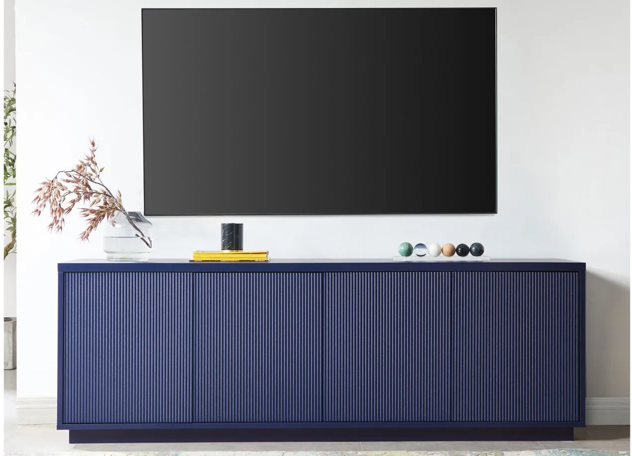 Aria TV Stand in Dark Blue by Hudson & Canal