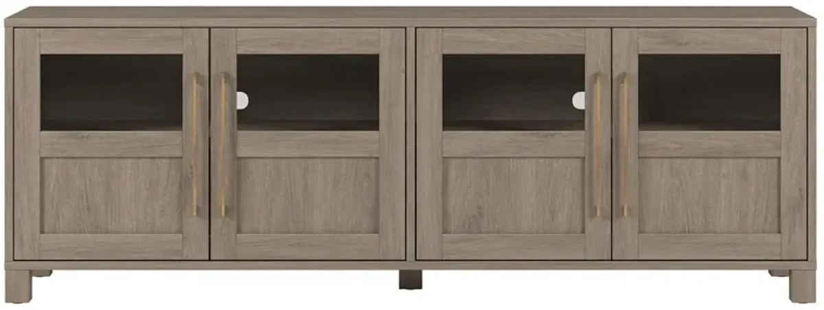 Sarmento TV Stand in Antiqued Gray Oak by Hudson & Canal