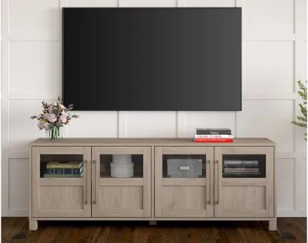 Sarmento TV Stand in Antiqued Gray Oak by Hudson & Canal