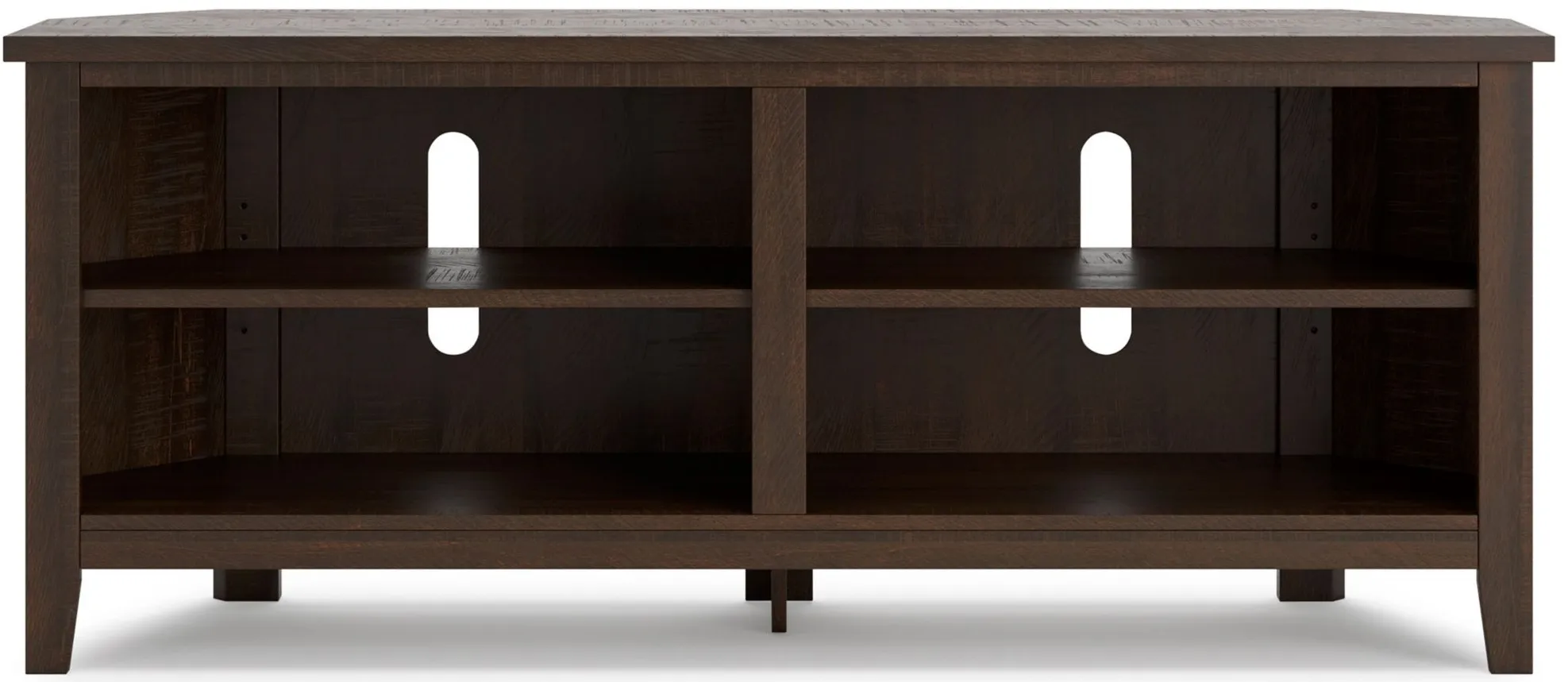 Camiburg Corner TV Stand in Warm Brown by Ashley Express