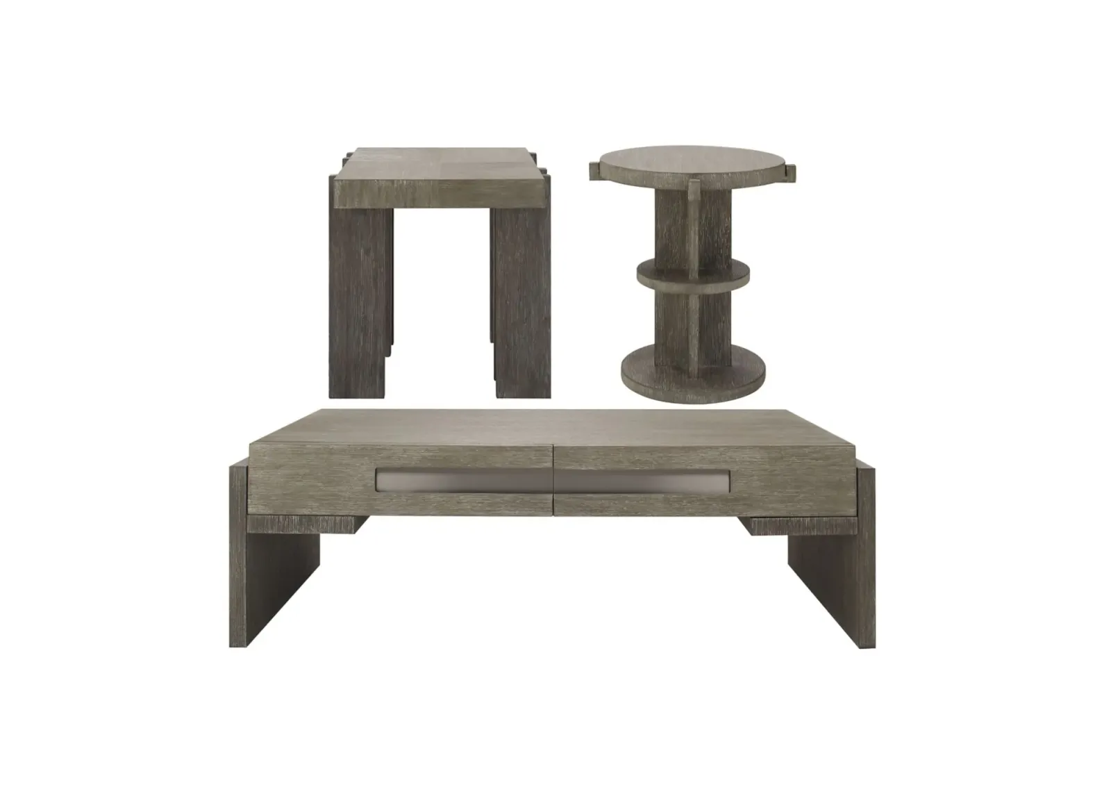 Blair 3-pc. Occasional Tables in Gray by Bernhardt