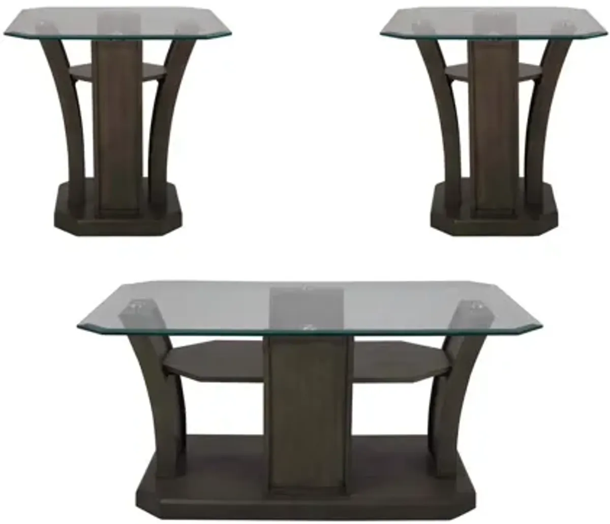 Tanny 3-pc. Occasional Tables in Gray by Elements International Group