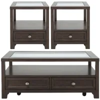 Whitwell 3PK Occasional Tables in Brown;Gray by Bellanest