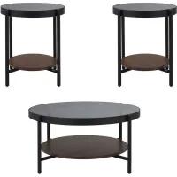 Lenwell 3-pc. Cocktail Tables in Black by Riverside Furniture