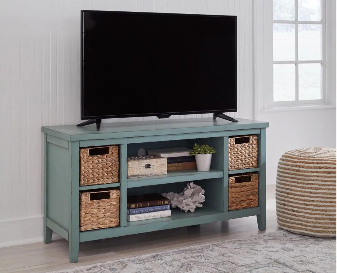 Mirimyn TV Stand in Teal by Ashley Express