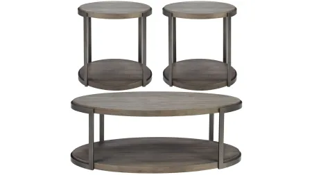 Lucinda 3-pc Occasional Tables in Gauntlet Gray by Liberty Furniture