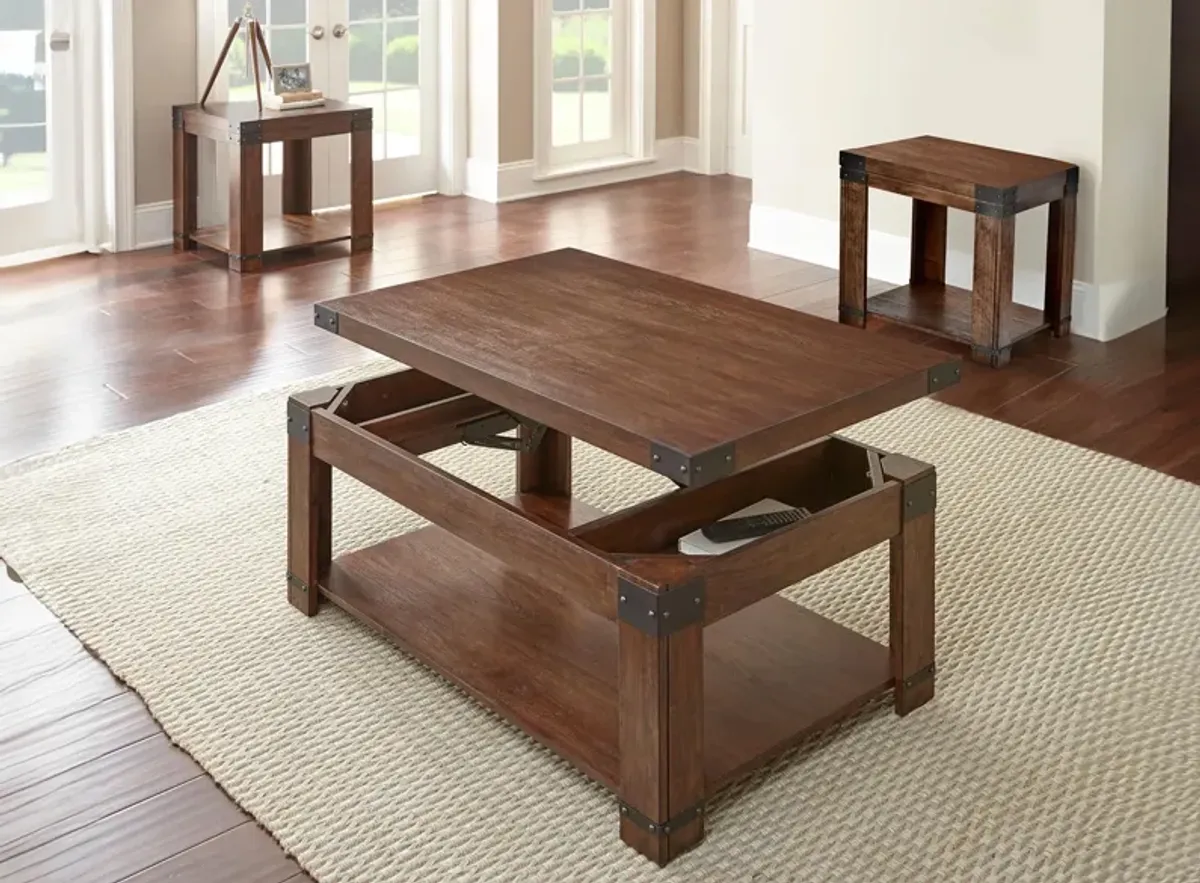 Bentzen 3PC Occasional Tables in Brown by Steve Silver Co.