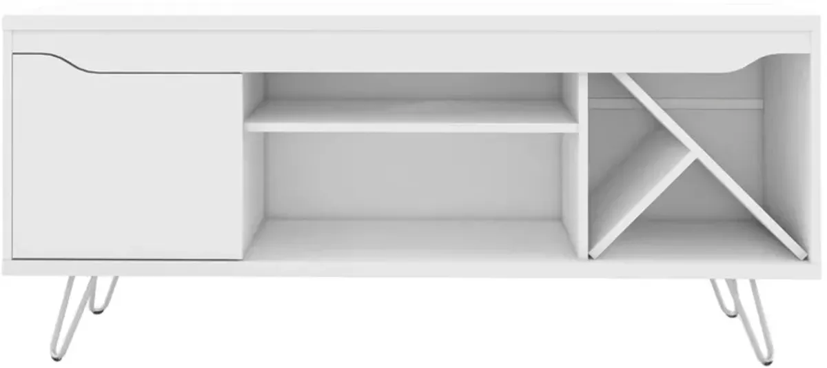 Baxter 53" TV Stand in White by Manhattan Comfort