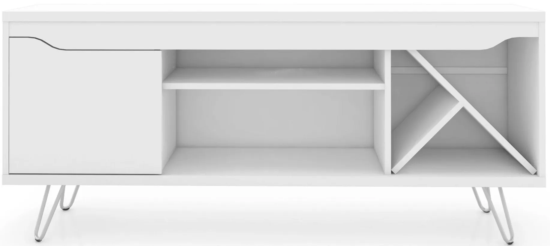 Baxter 53" TV Stand in White by Manhattan Comfort