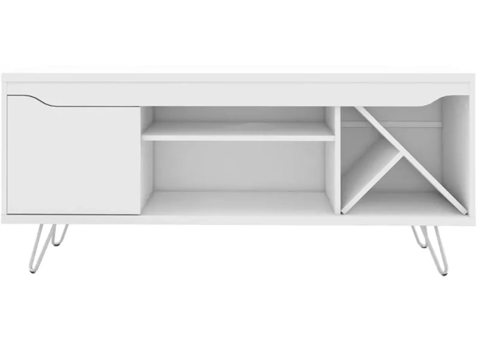 Baxter 53" TV Stand in White by Manhattan Comfort