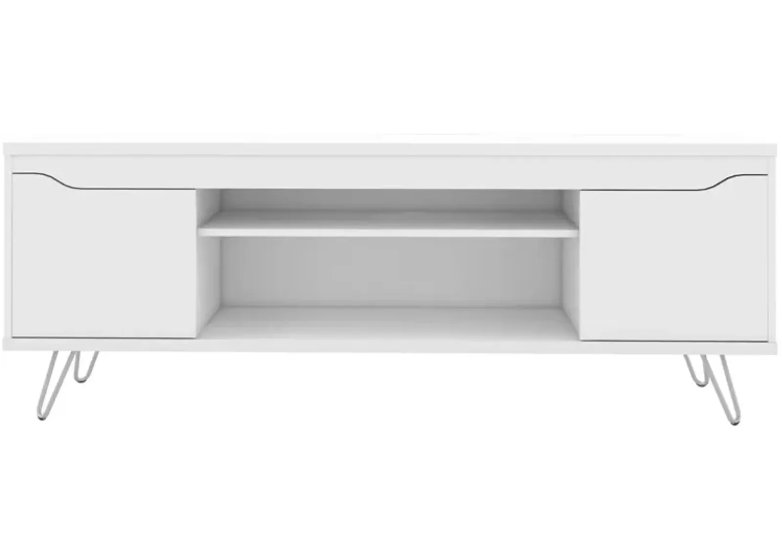 Baxter 63" TV Stand in White by Manhattan Comfort