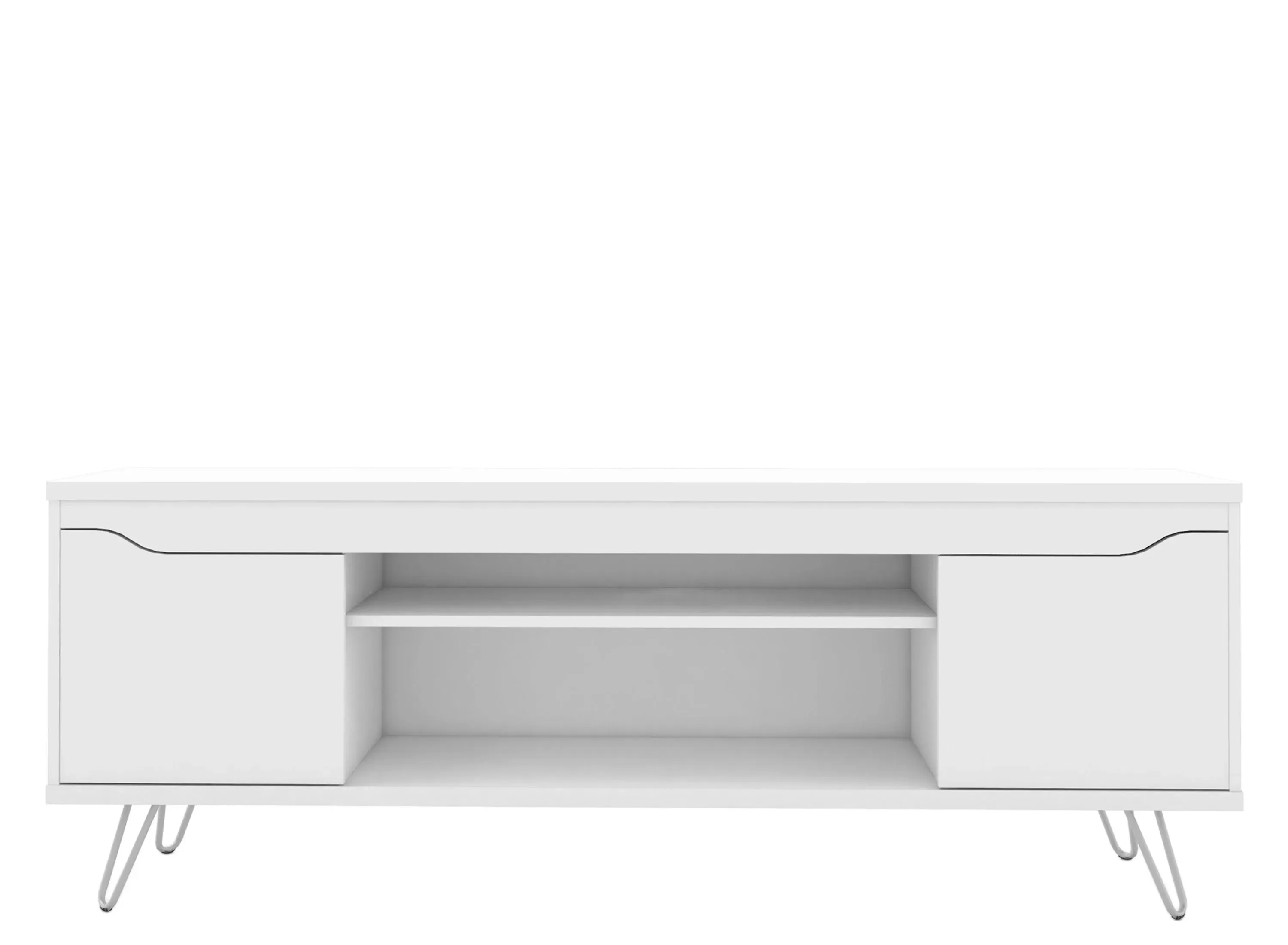 Baxter 63" TV Stand in White by Manhattan Comfort